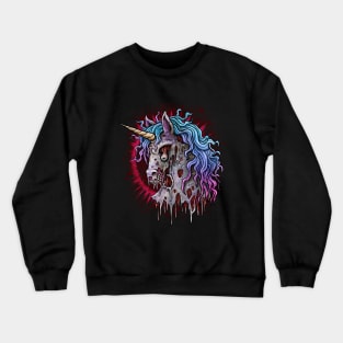 Gothic Zombiecorn Zombie Unicorn Crewneck Sweatshirt